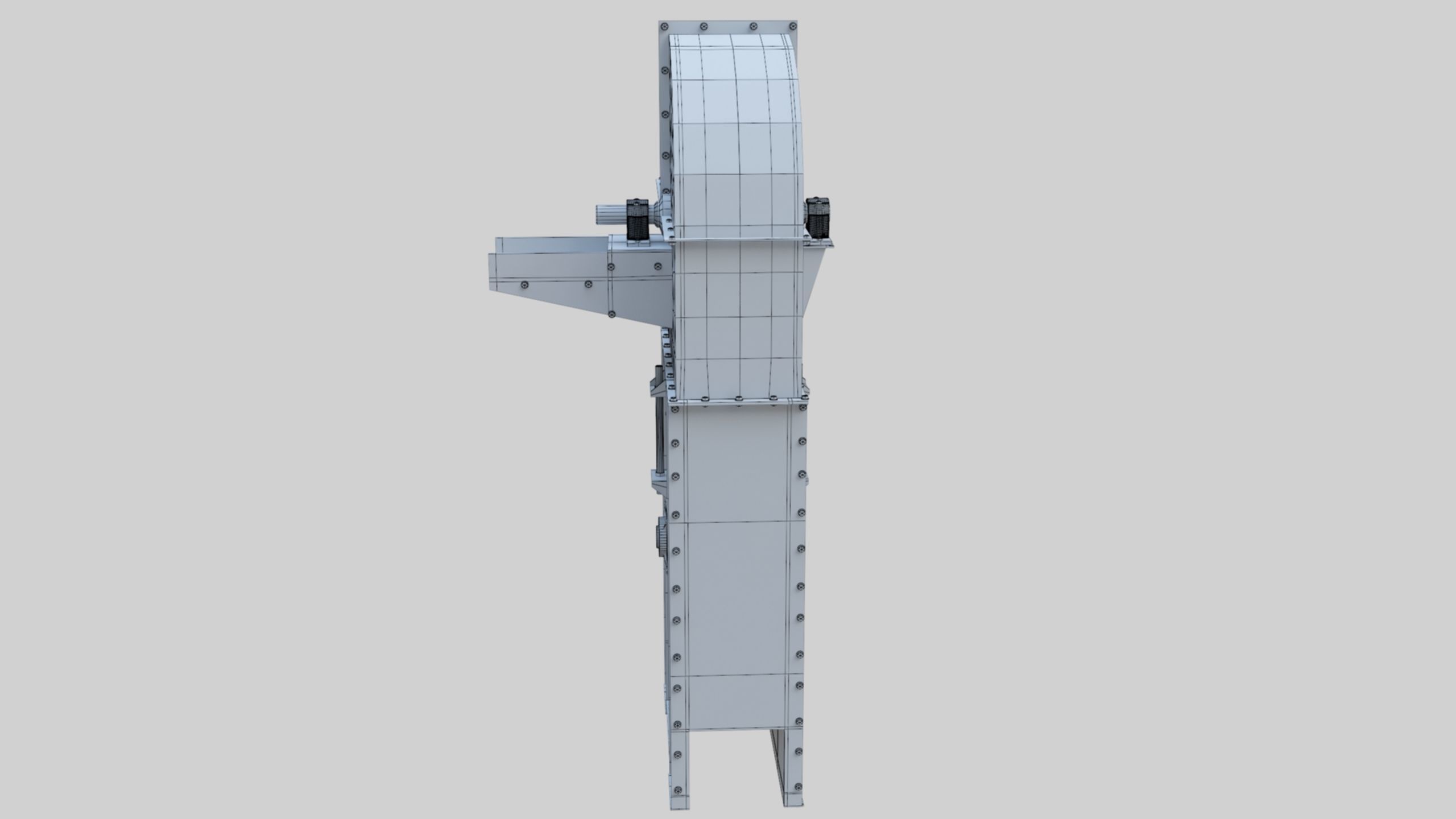 Bucket Elevator - Wheat Grain Flour Milling Machine Low-poly 3D model_40