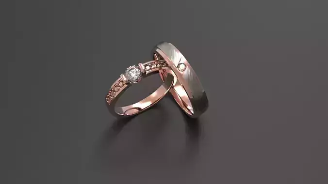 simple rose gold wedding ring