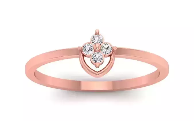 Women Engagement Band Ring 3dm STL OBJ FBX Renders Details