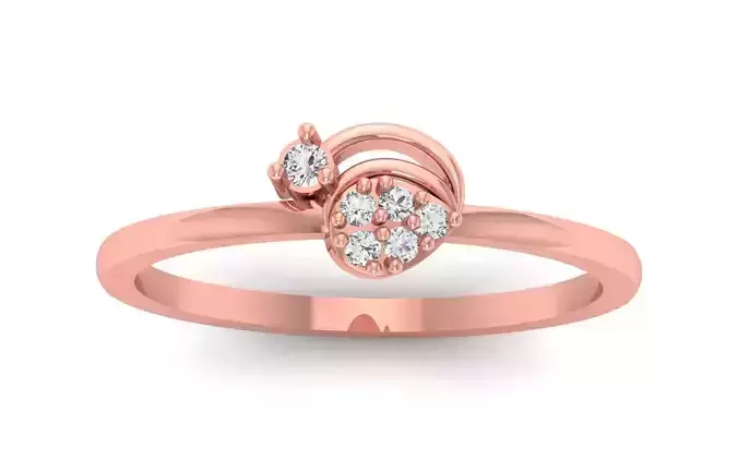 Women Engagement Band Ring 3dm STL OBJ FBX Renders Details