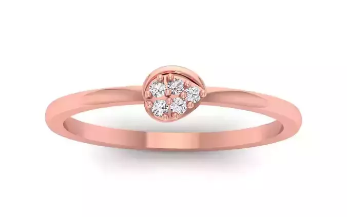 Women Engagement Flower Ring 3dm STL OBJ FBX Renders Details