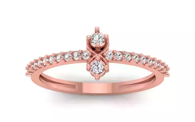 Solitaire Women Engagement Ring 3dm STL OBJ FBX Renders Details