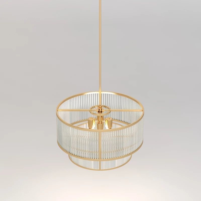 MODERN DOUBLE TIERED GEM PENDANT 3D model_4