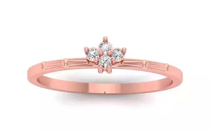 Women Engagement Band Ring 3dm STL OBJ FBX Renders Details