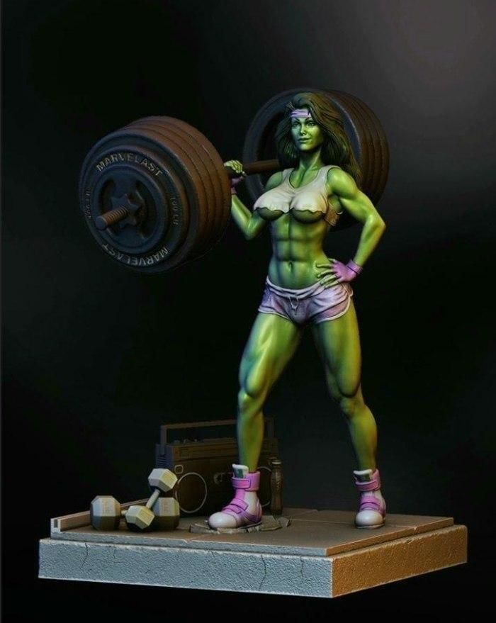 She Hulk Statues 3D Model Ready to Print 3D print model_1
