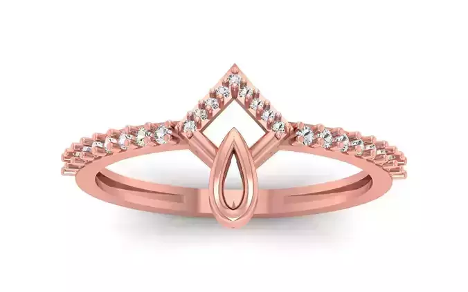 Solitaire Women Engagement Ring 3dm STL OBJ FBX Renders Details