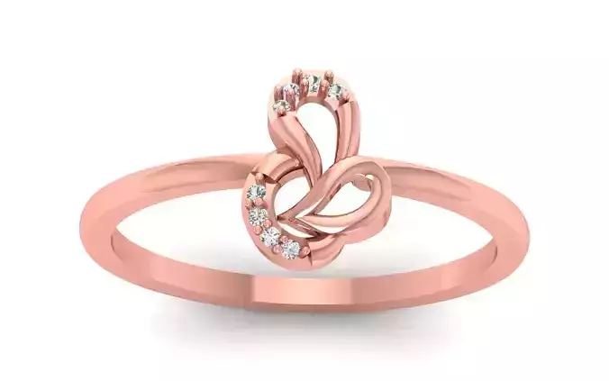 Women Engagement Band Ring 3dm STL OBJ FBX Renders Details