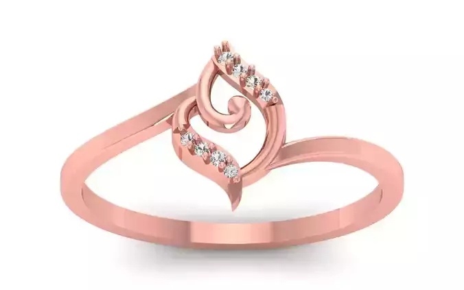 Women Engagement Band Ring 3dm STL OBJ FBX Renders Details