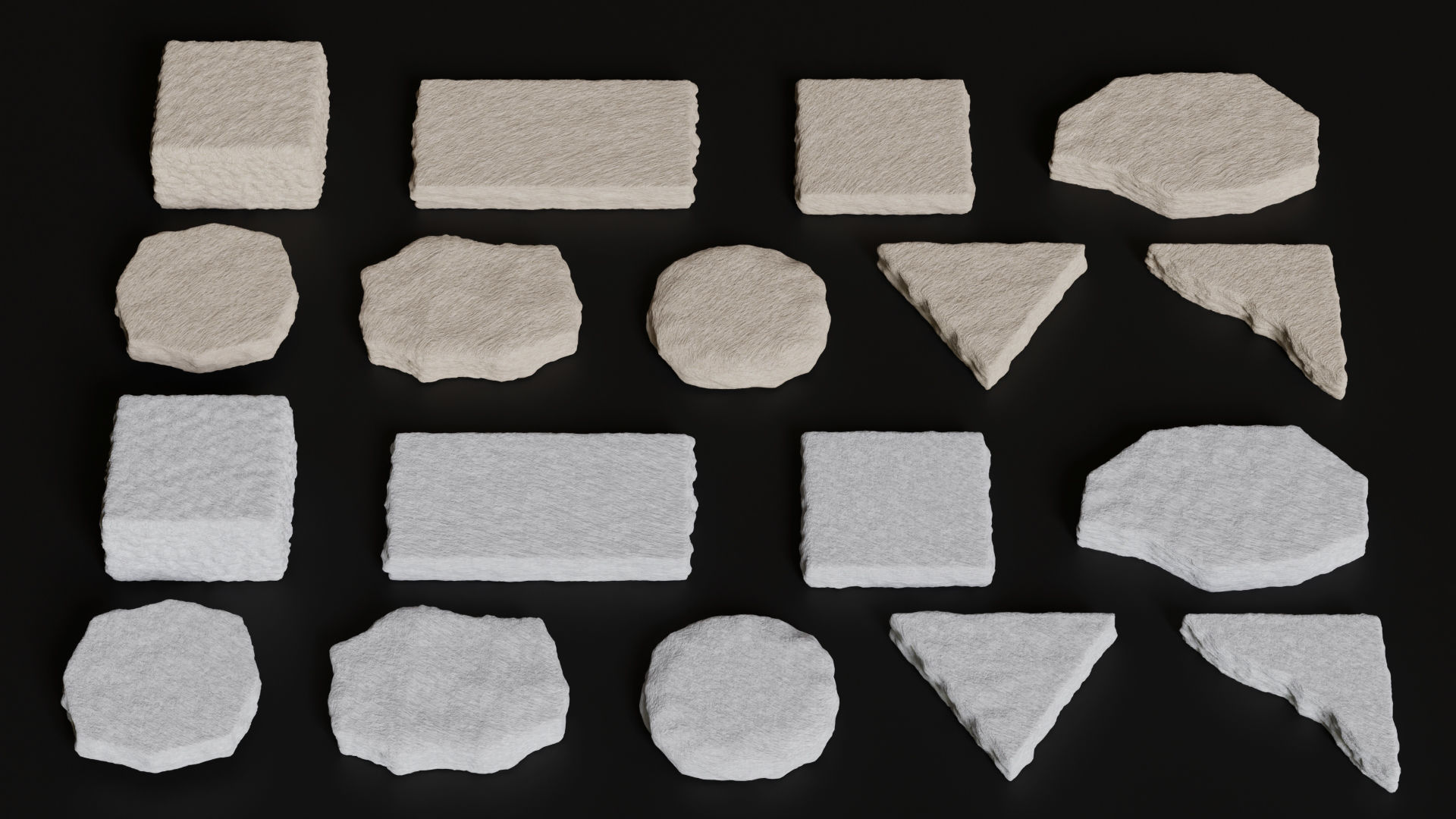 Rock Podium for Product Display 3D model_1