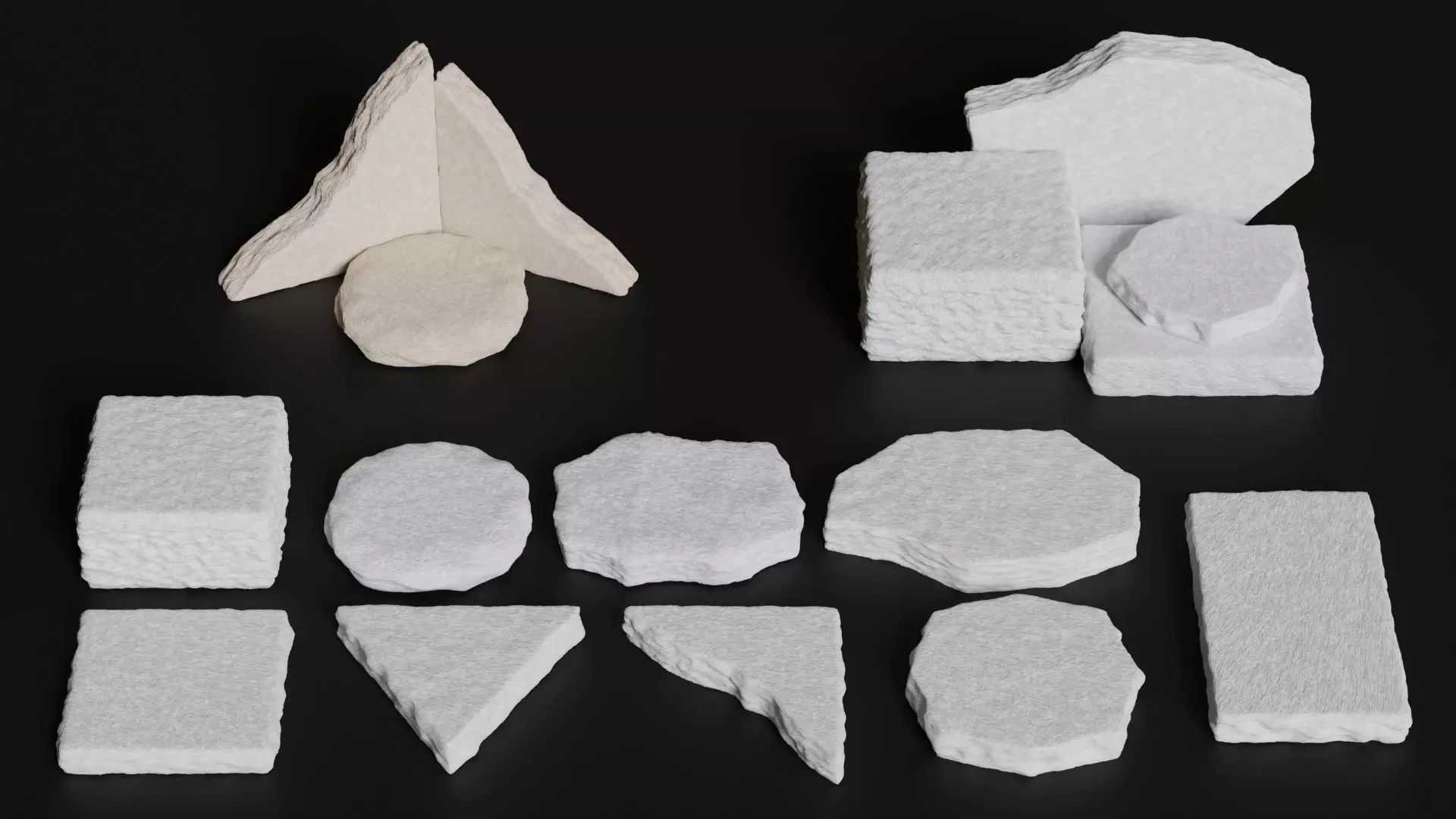 Rock Podium for Product Display 3D model_0