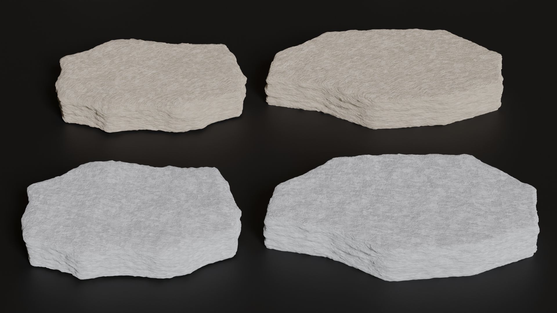 Rock Podium for Product Display 3D model_4