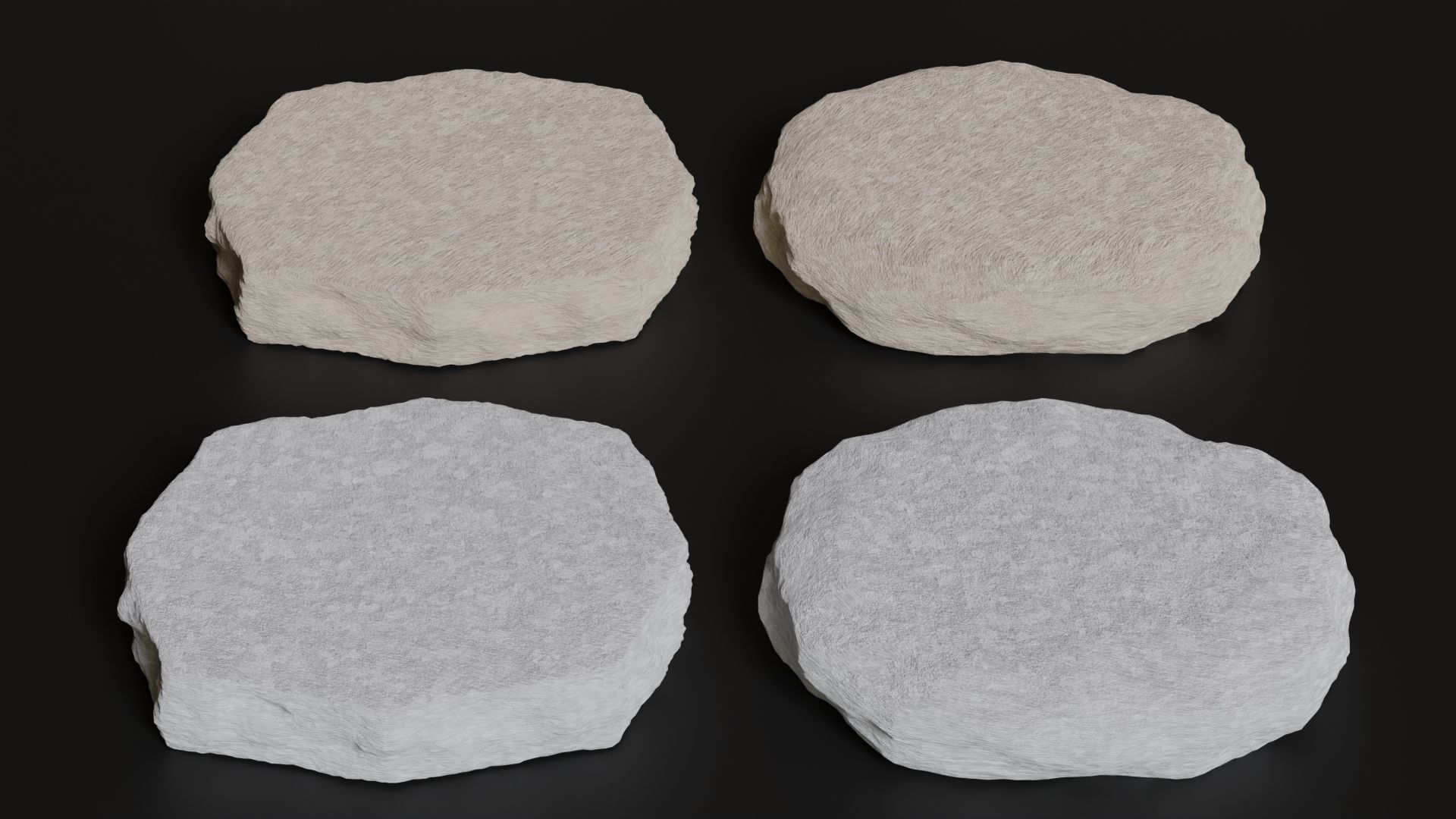 Rock Podium for Product Display 3D model_2