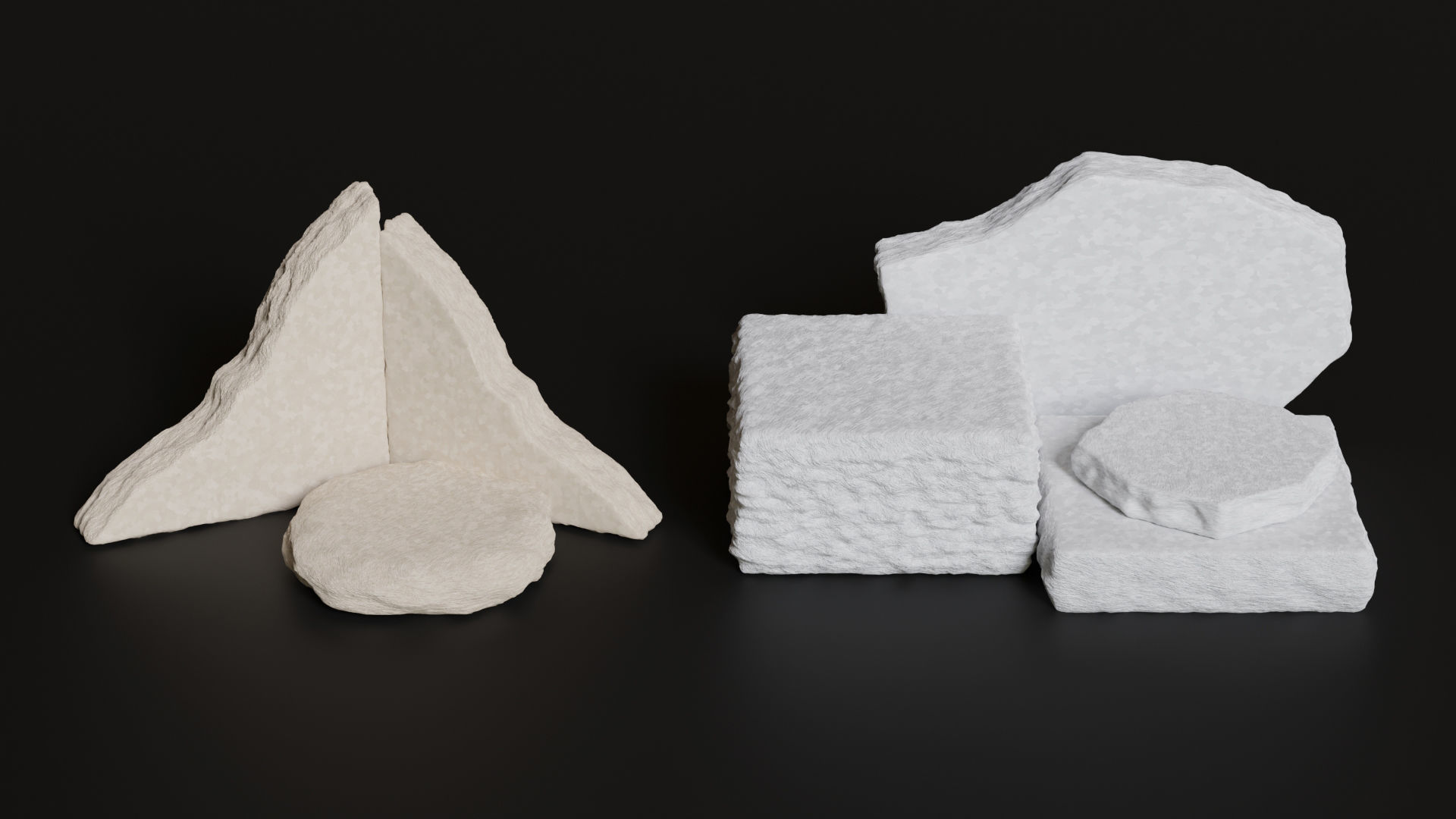 Rock Podium for Product Display 3D model_6