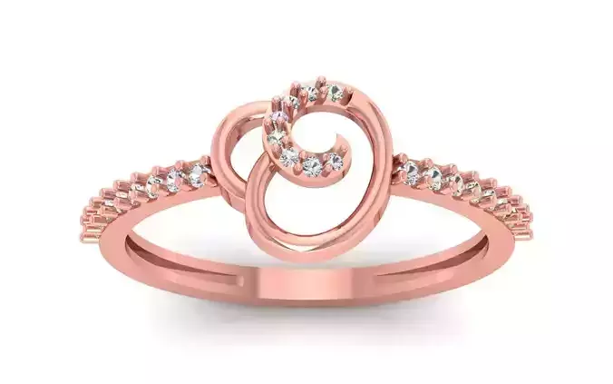 Solitaire Women Engagement Ring 3dm STL OBJ FBX Renders Details