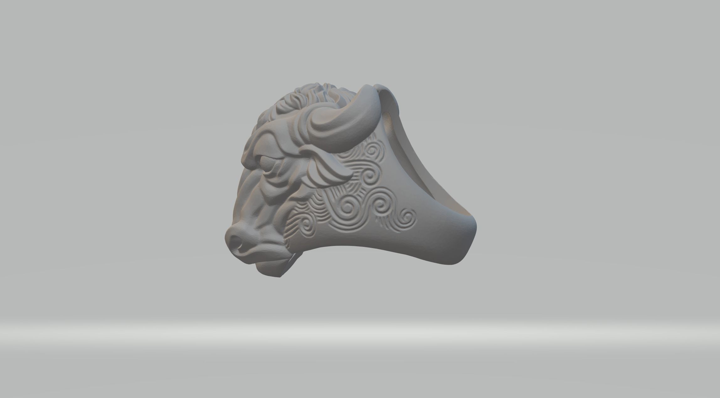 Cow Bull Ring 3D Model 3D print model_2