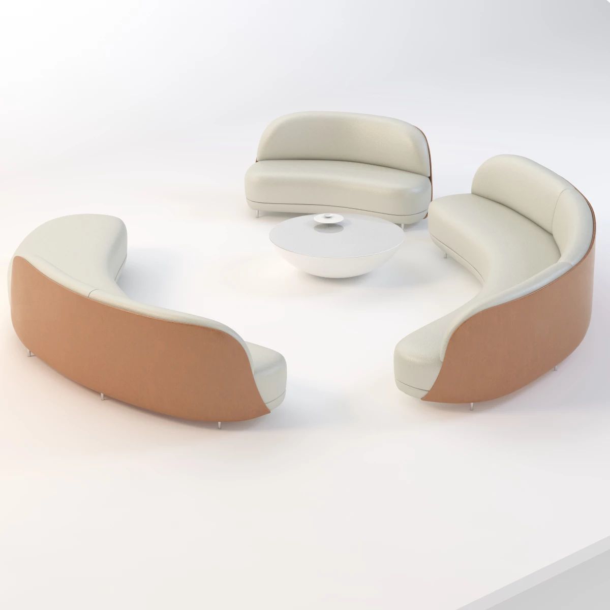 Ramy Fischler Place De Colombie Sofa Set 3D model_1