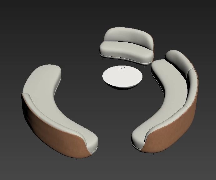 Ramy Fischler Place De Colombie Sofa Set 3D model_4