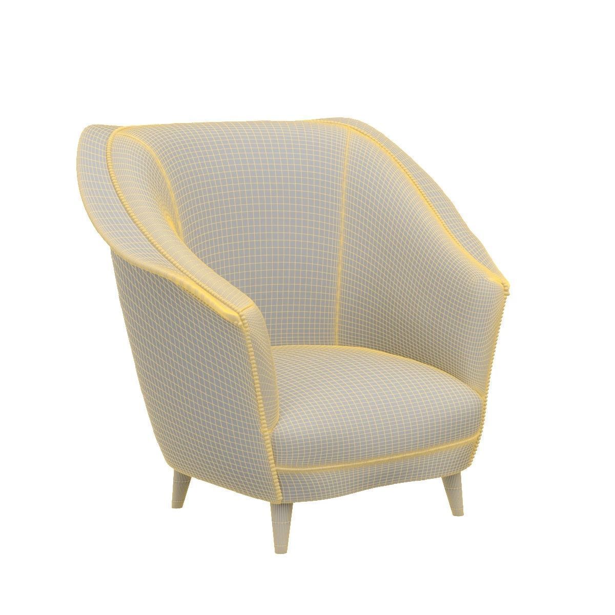 Rare Gio Ponti Chairs by Casa E Giardino Custom 3D model_6