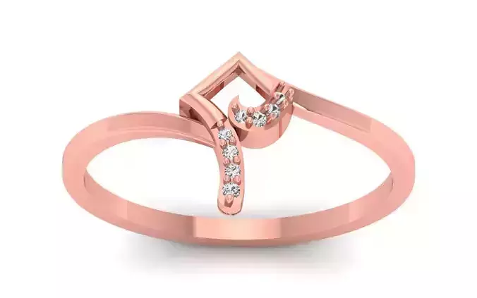 Women Engagement Band Ring 3dm STL OBJ FBX Renders Details