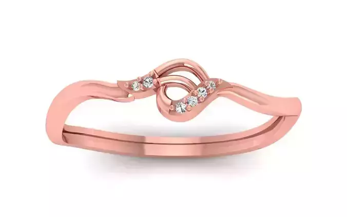 Women Engagement Band Ring 3dm STL OBJ FBX Renders Details