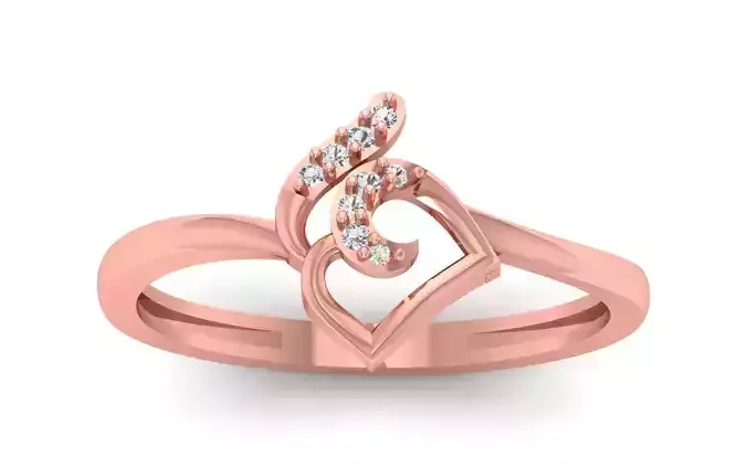Women Engagement Band Ring 3dm STL OBJ FBX Renders Details