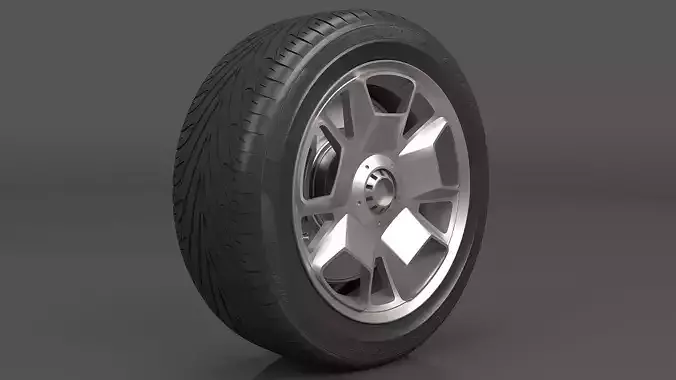 Realistic Wheel Tire 7