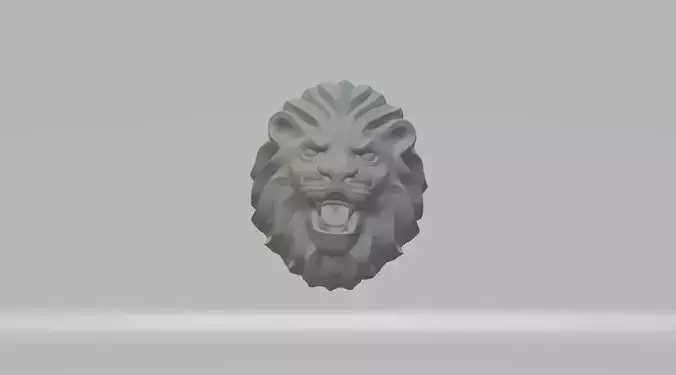 Lion Head Ring 3D Model