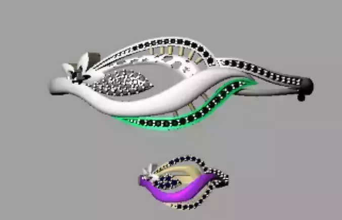 Ring and its Bracelet 3D print model