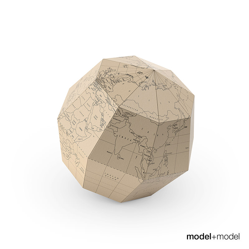 Geografia Paper globe Free 3D model_1