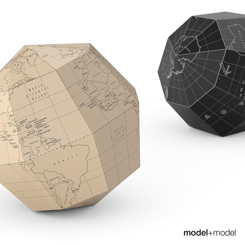 Geografia Paper globe Free 3D model_4