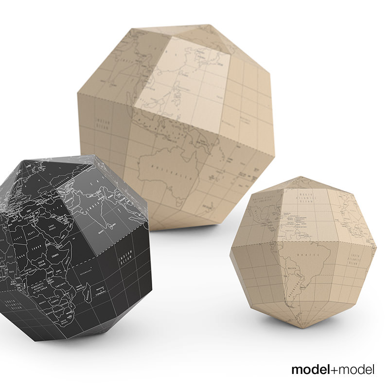 Geografia Paper globe Free 3D model_3