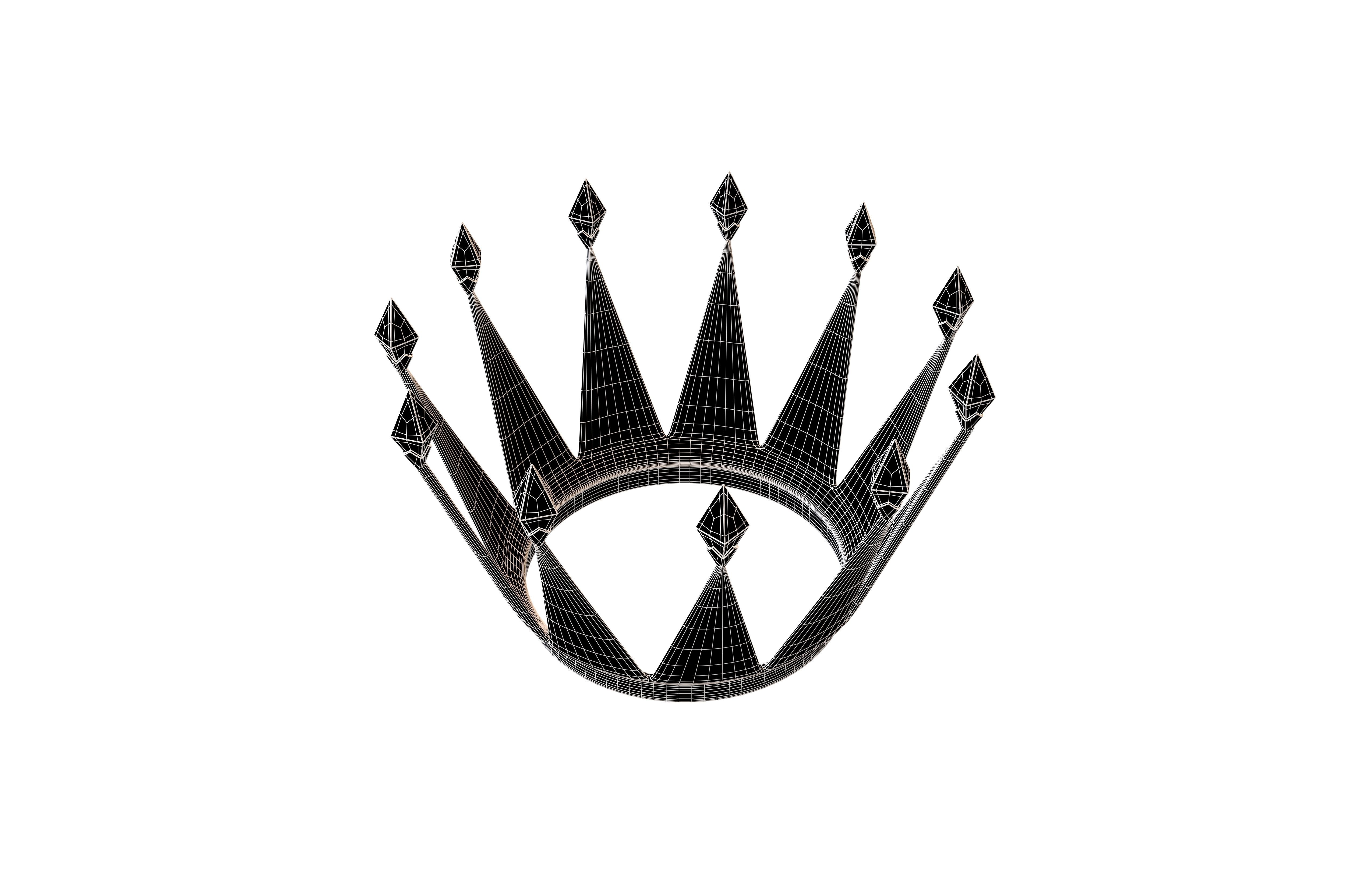 Crown v5 001 Low-poly 3D model_4