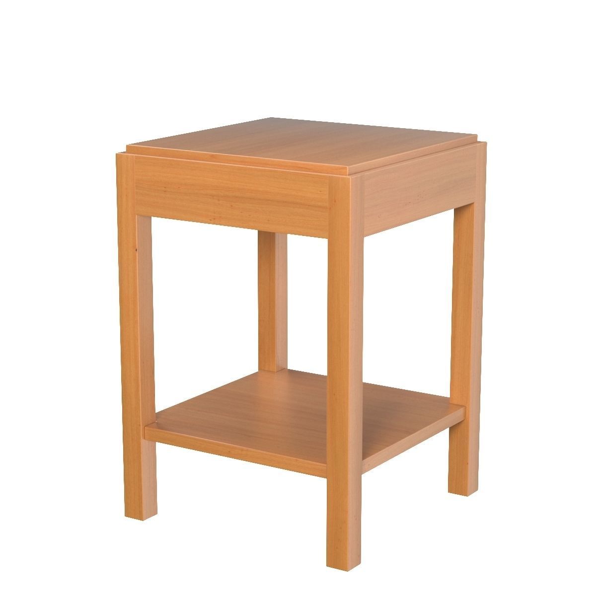 Solid Oak Wood Outdoor Teak Small Table 3D model_1