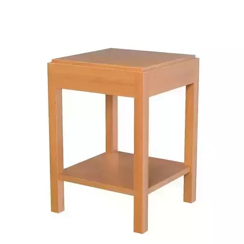 Solid Oak Wood Outdoor Teak Small Table 3D model