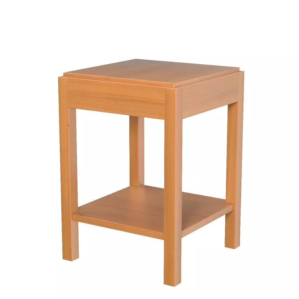 Solid Oak Wood Outdoor Teak Small Table 3D model_0