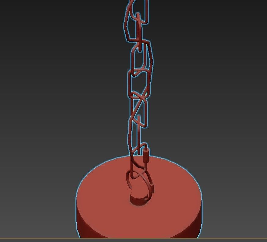 HOLLYWOOD light chandelier in brass 3D model_5