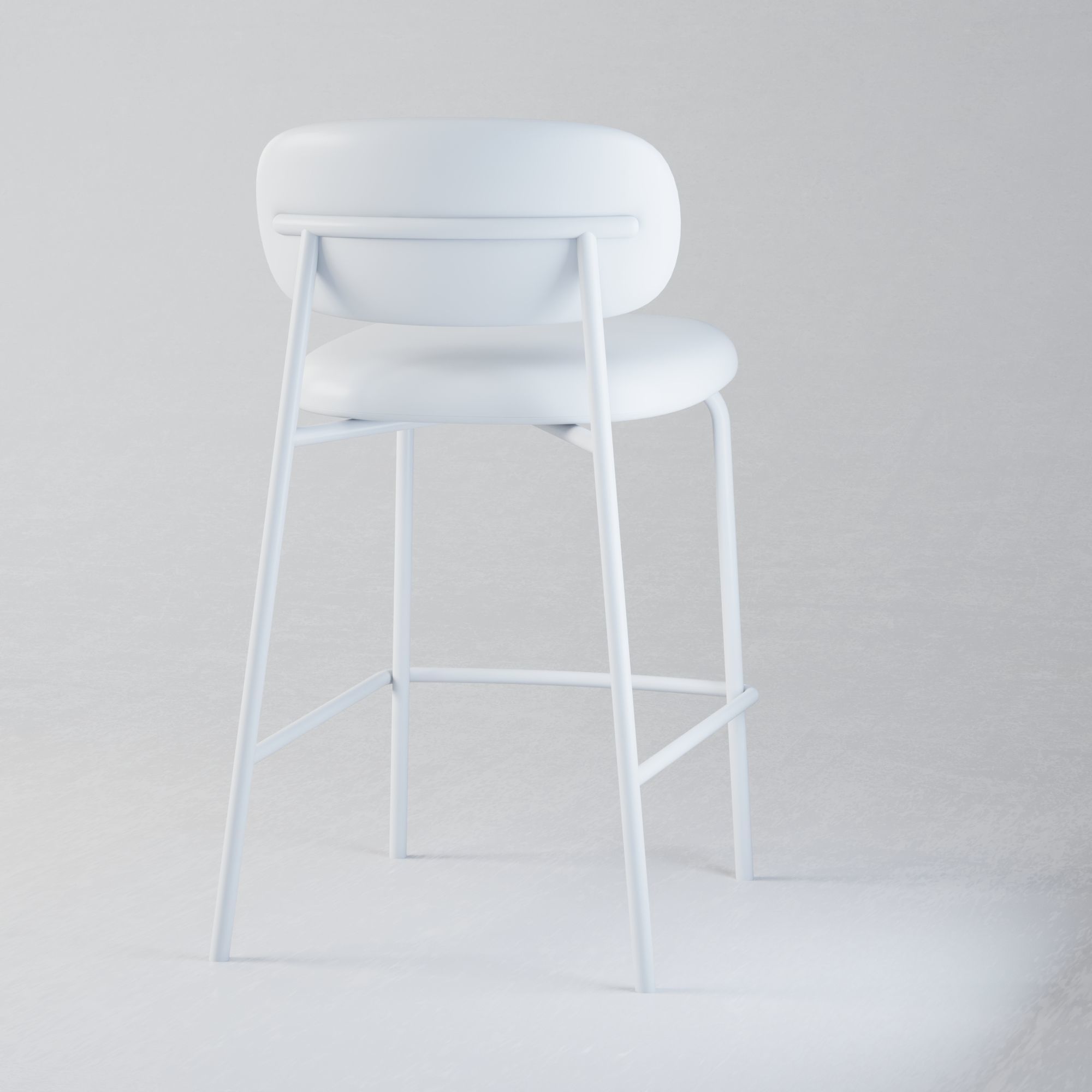 Bar stool Low-poly 3D model_5