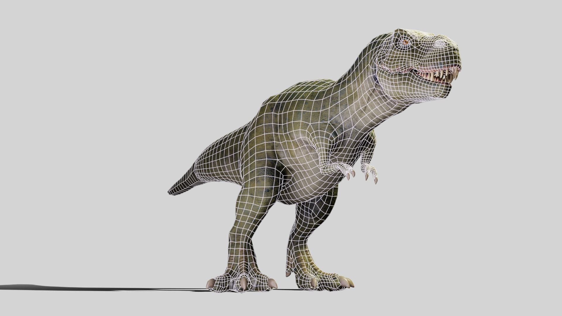 Tyrannosaurus rex Low-poly 3D model_3
