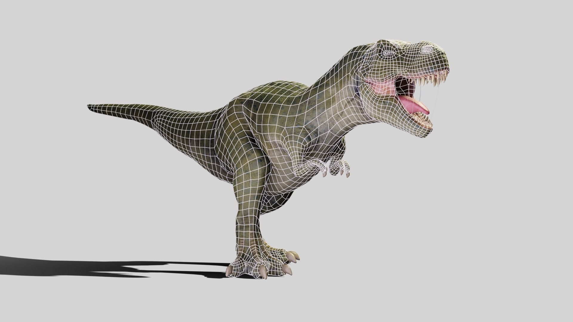 Tyrannosaurus rex Low-poly 3D model_15