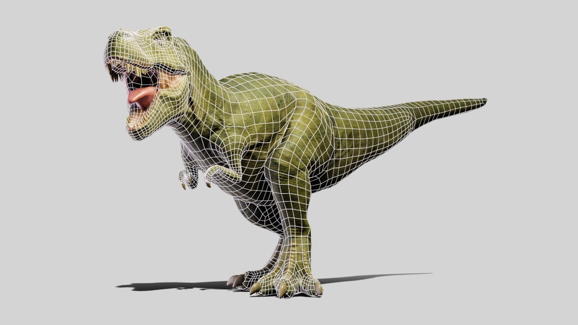 Tyrannosaurus rex Low-poly 3D model_11