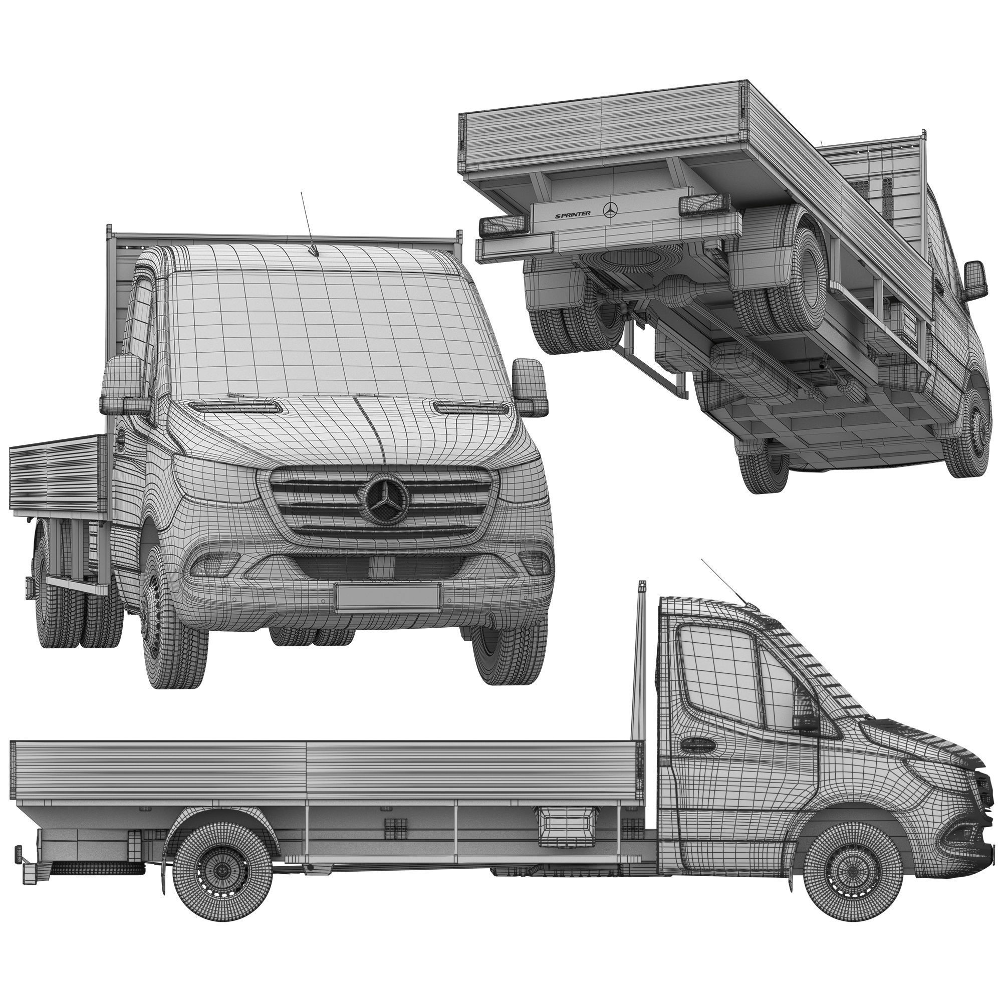 Mercedes-Benz Sprinter Chassis Cab MAXI L4 3D model_22