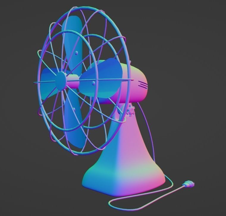 Vintage Fan  3D model_3
