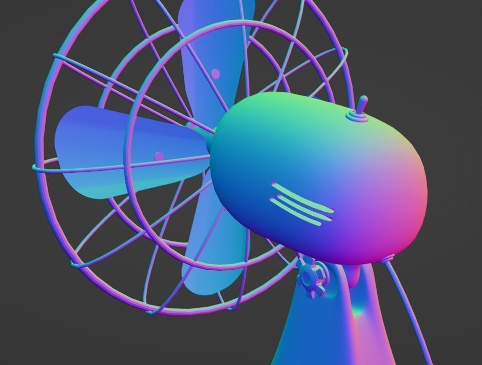 Vintage Fan  3D model_4
