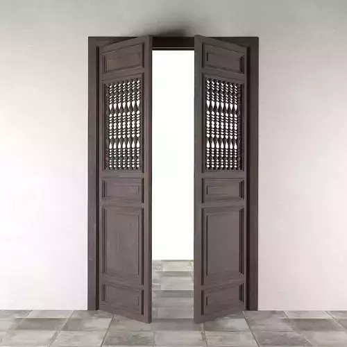indochine door 01 Low-poly 3D model