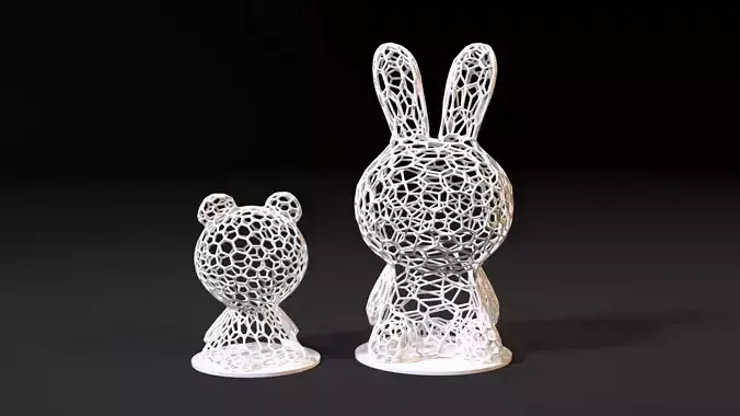 Figurine hare bear