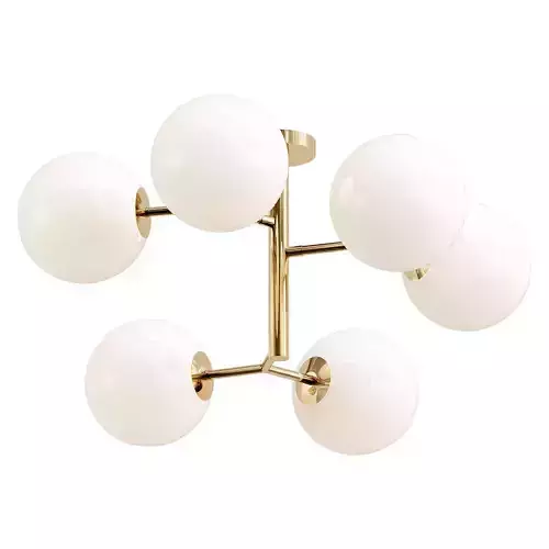 CONSTELLATION gold ceiling light with five balls