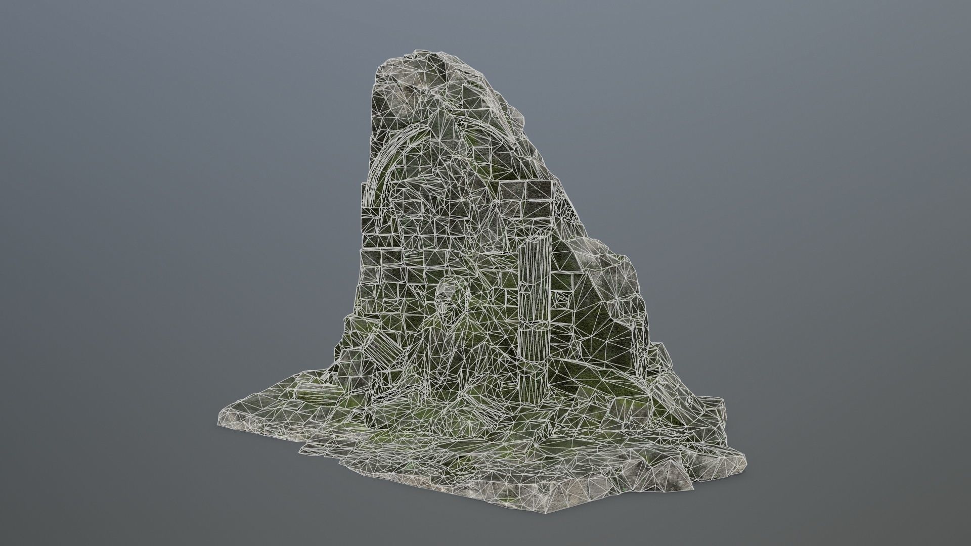 Buddha Rock Low-poly 3D model_10