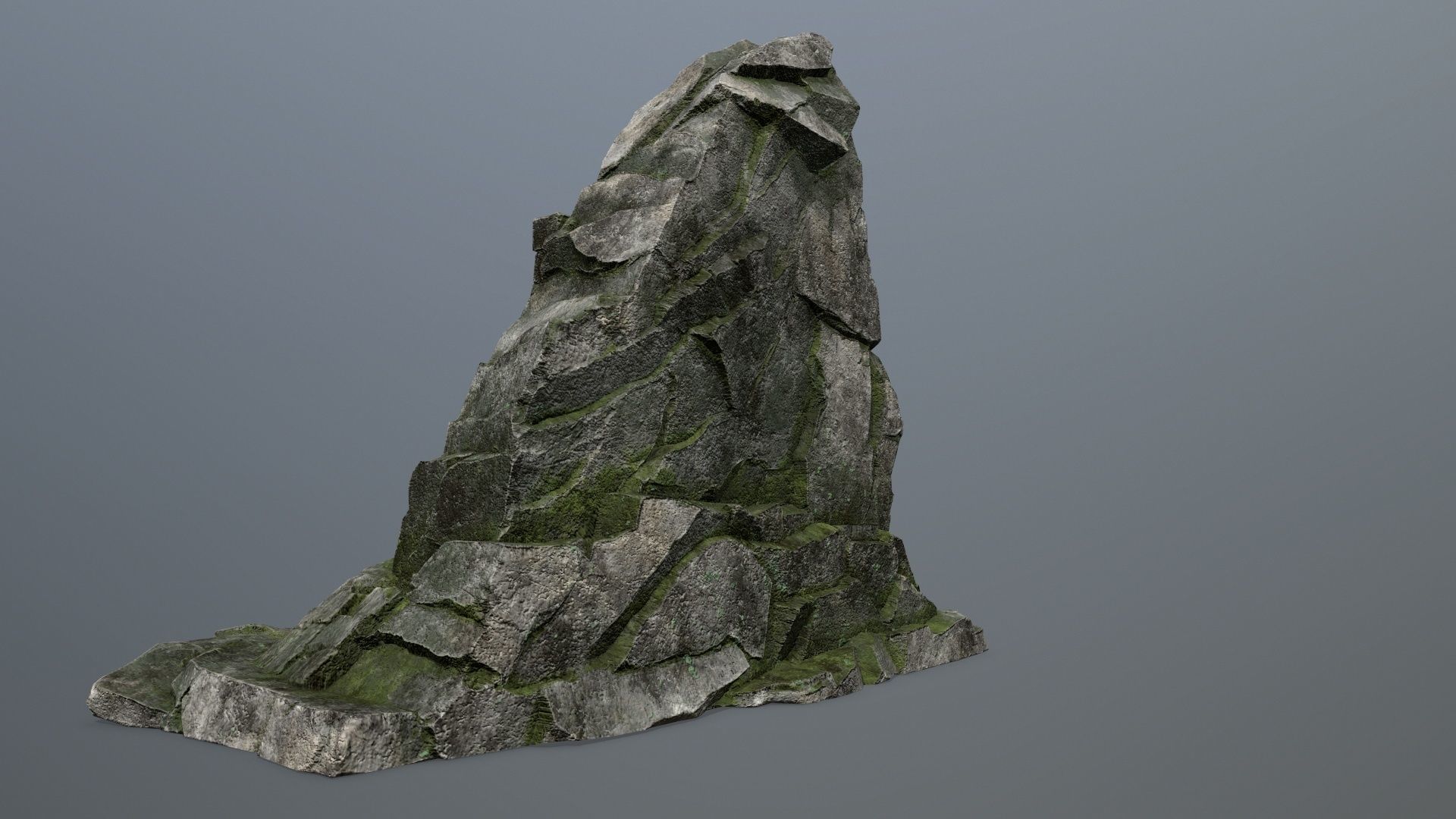 Buddha Rock Low-poly 3D model_9