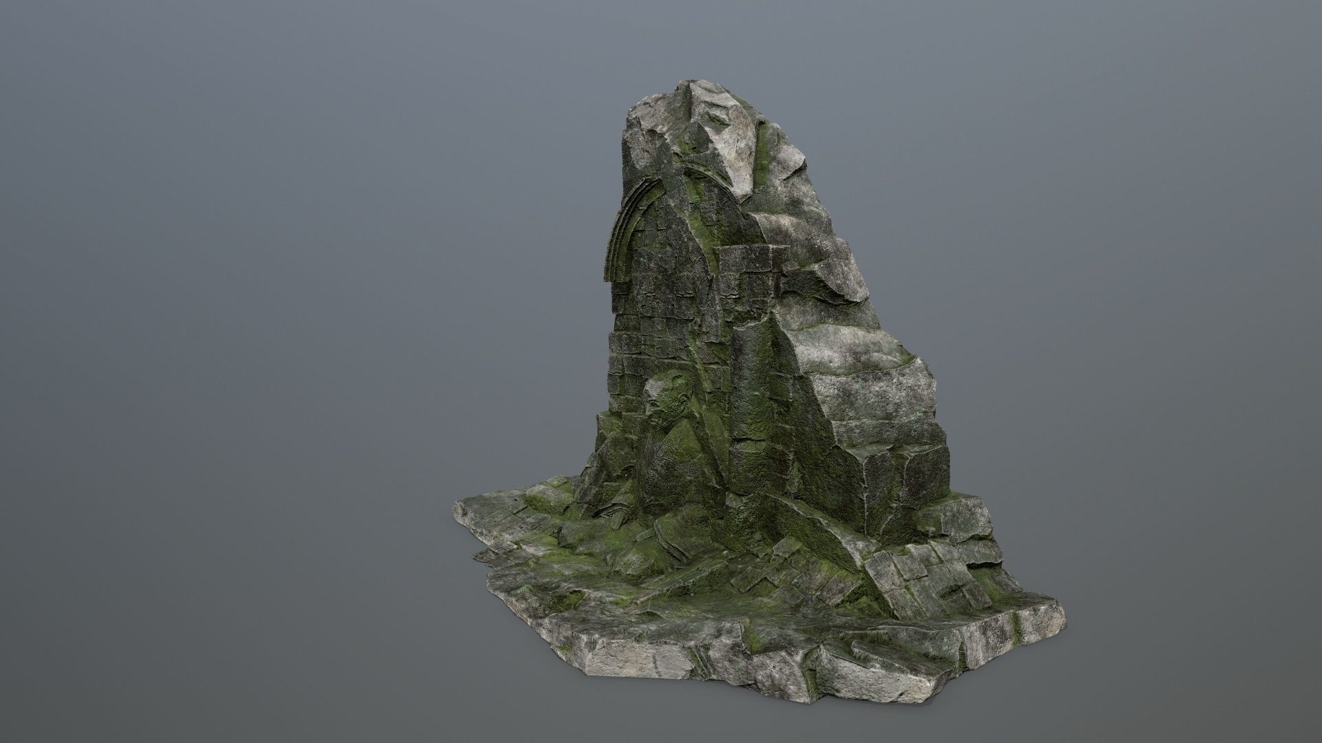 Buddha Rock Low-poly 3D model_7