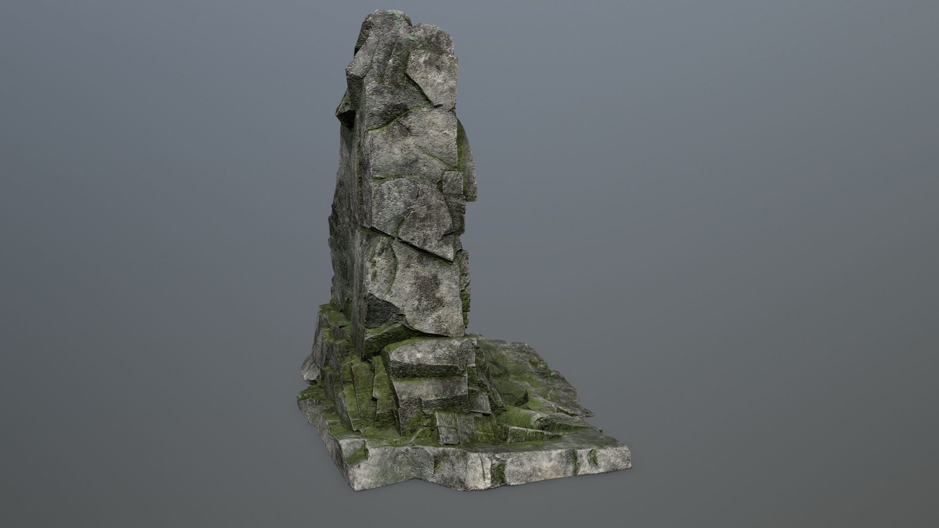 Buddha Rock Low-poly 3D model_3